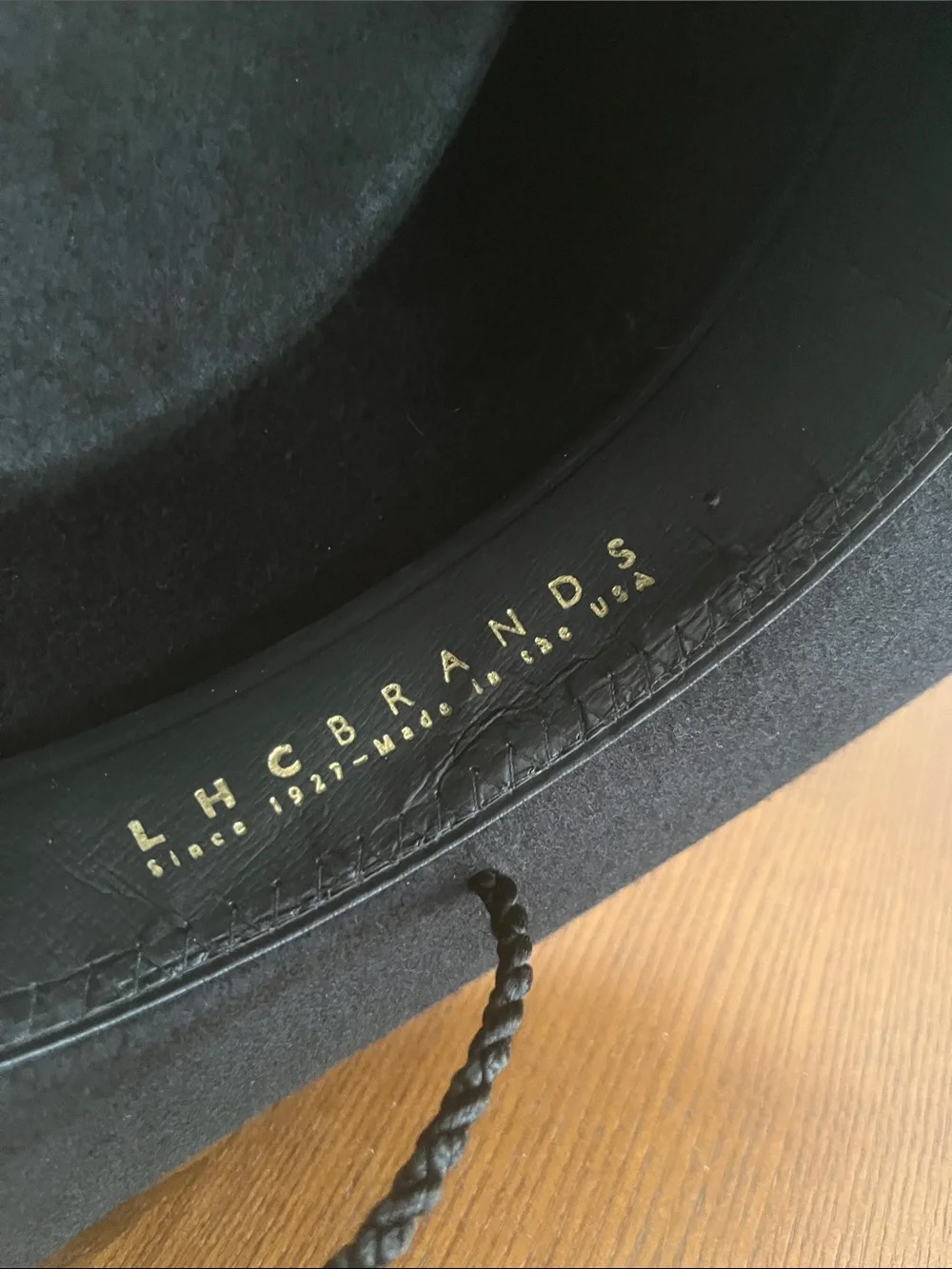 Southwest Gambler Western Black Wool Hat Silver Band Chin Strap Unisex Small